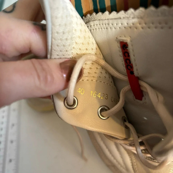 Ecco women’s cream lace up soft shoes in size 40 - Picture 10 of 12